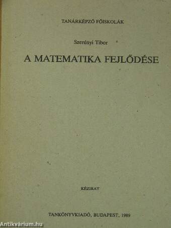 A matematika fejlődése