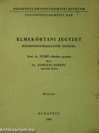 Elmekórtani jegyzet