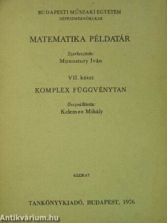 Matematika példatár VII.