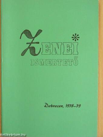 Zenei ismertető 1978-79