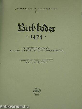 Birk-kódex 1474