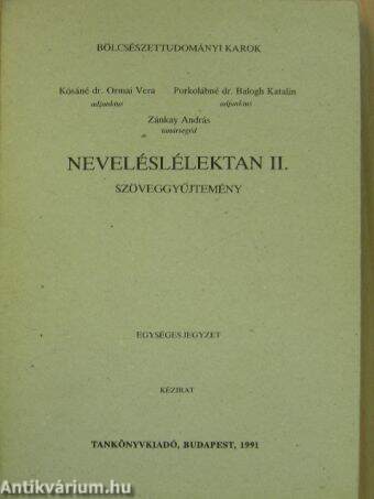 Neveléslélektan II.