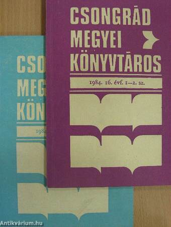 Csongrád megyei könyvtáros 1984/1-4.