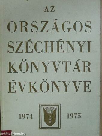 Az Országos Széchényi Könyvtár Évkönyve 1974-1975