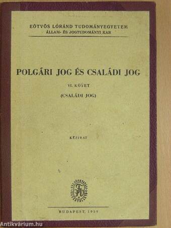 Polgári jog és családi jog VI.