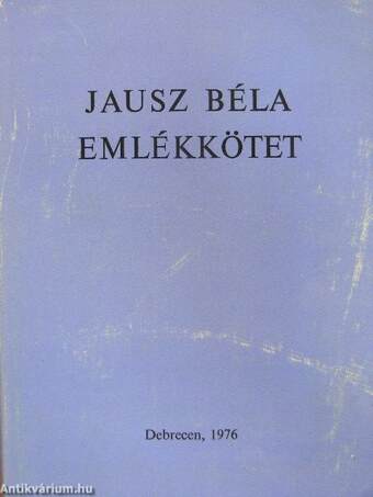 Jausz Béla emlékkötet