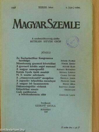 Magyar Szemle 1938. június