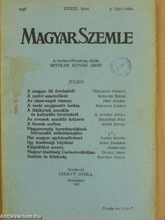 Magyar Szemle 1938. július