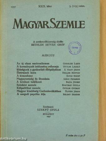 Magyar Szemle 1937. március