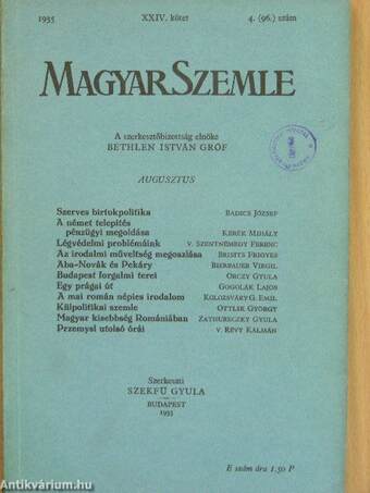 Magyar Szemle 1935. augusztus