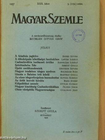 Magyar Szemle 1937. július