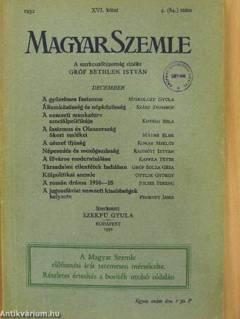 Magyar Szemle 1932. december