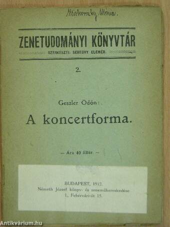 A koncertforma