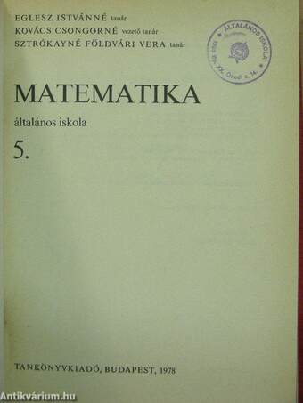 Matematika 5.