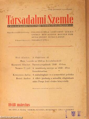 Társadalmi Szemle 1948. március
