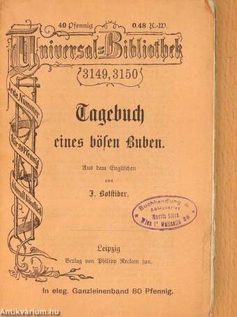 Tagebuch eines bösen Buben (gótbetűs)