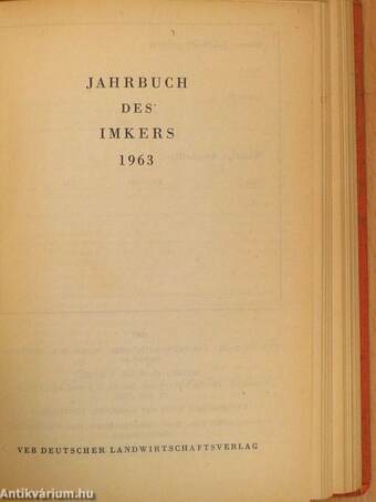 Jahrbuch des Imkers 1963