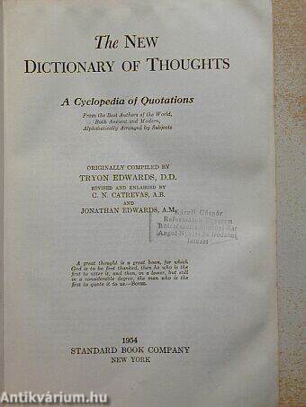 The New Dictionary of Thoughts