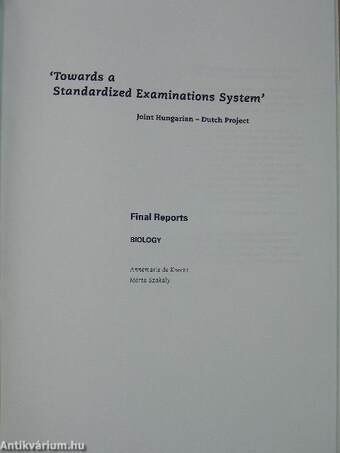 'Towards a Standardized Examinations System'