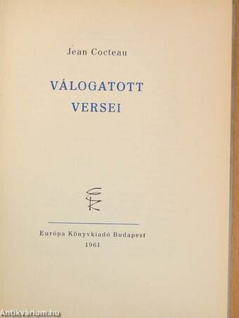 Jean Cocteau válogatott versei