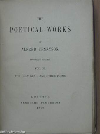 The poetical works of Alfred Tennyson VI. (töredék)