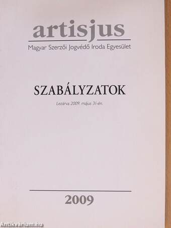 Szabályzatok 2009