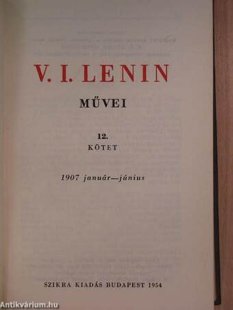 V. I. Lenin művei 12.