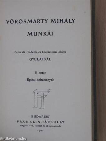 Vörösmarty Mihály munkái II.