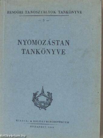 Nyomozástan tankönyve