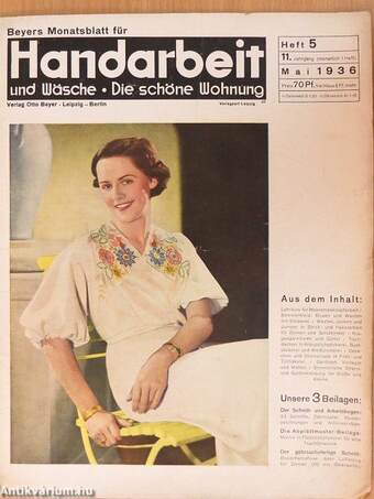 Handarbeit und Wäsche/Die schöne Wohnung Mai 1936.