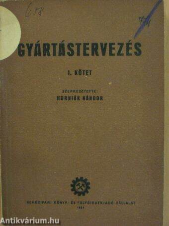 Gyártástervezés I.