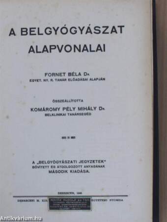 A belgyógyászat alapvonalai II. (töredék)