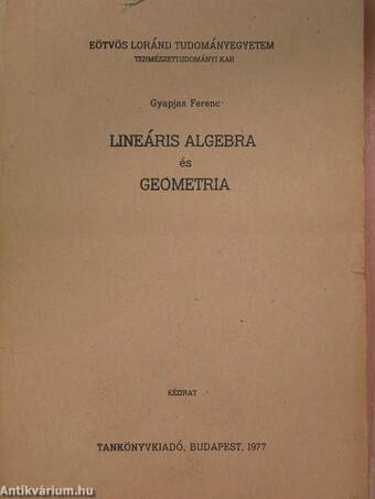 Lineáris algebra és geometria