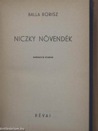 Niczky növendék