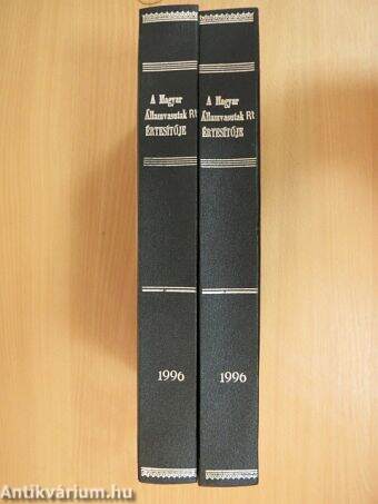 A Magyar Államvasutak Rt. Értesítője 1996. (nem teljes évfolyam) I-II.