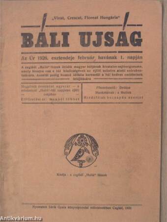 Báli Ujság 1926.