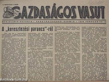 Gazdaságos Vasut 1949. február 15.