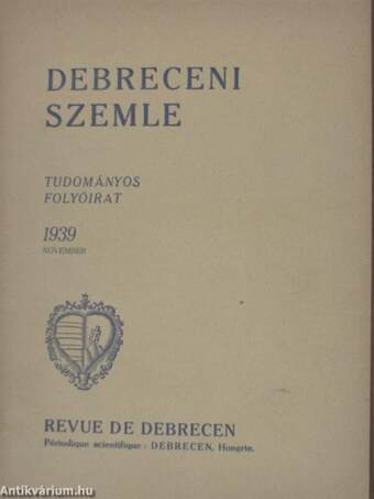 Debreceni Szemle 1939. november