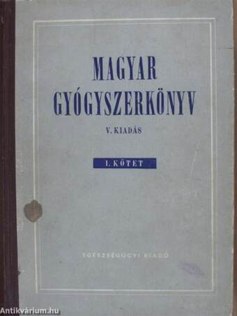 Magyar gyógyszerkönyv I.