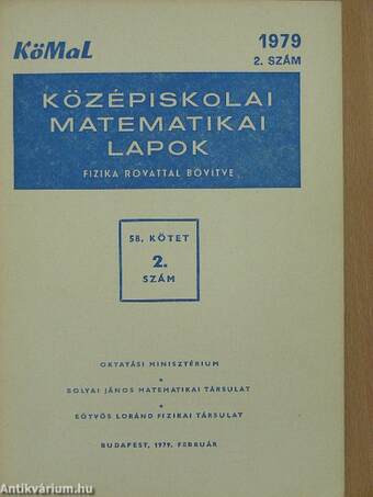 Középiskolai matematikai lapok 1979. február