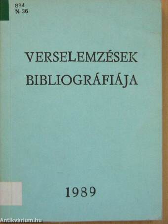 Verselemzések bibliográfiája