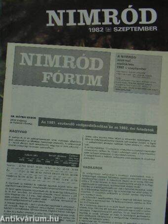 Nimród 1982. szeptember