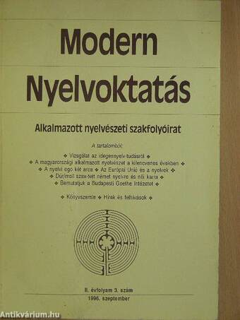 Modern Nyelvoktatás 1996/3.