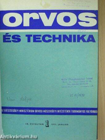Orvos és Technika 1971-1972. január-december