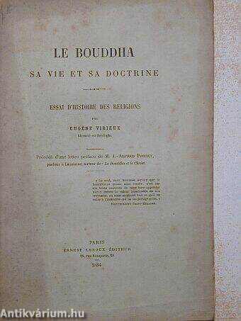 Le Bouddha sa vie et sa doctrina