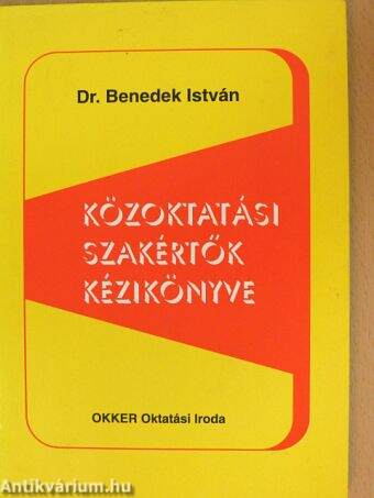 Közoktatási szakértők kézikönyve