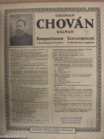 Coloman Chován Kálmán szerzeményei és átdolgozásai zongorára