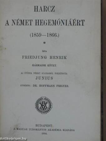 Harcz a német hegemóniáért III. (töredék)