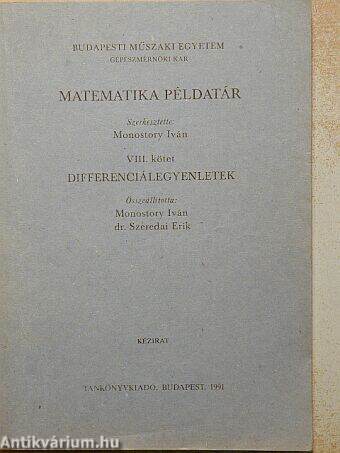 Matematika példatár VIII.