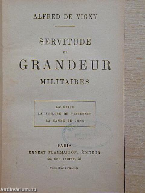 Servitude et Grandeur militaires